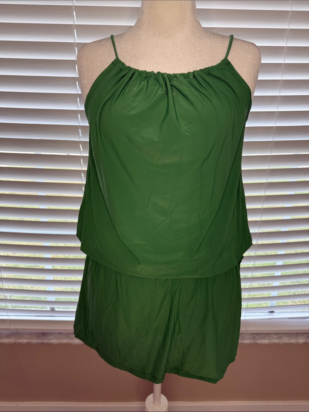 Green Spaghetti Strap swimsuit